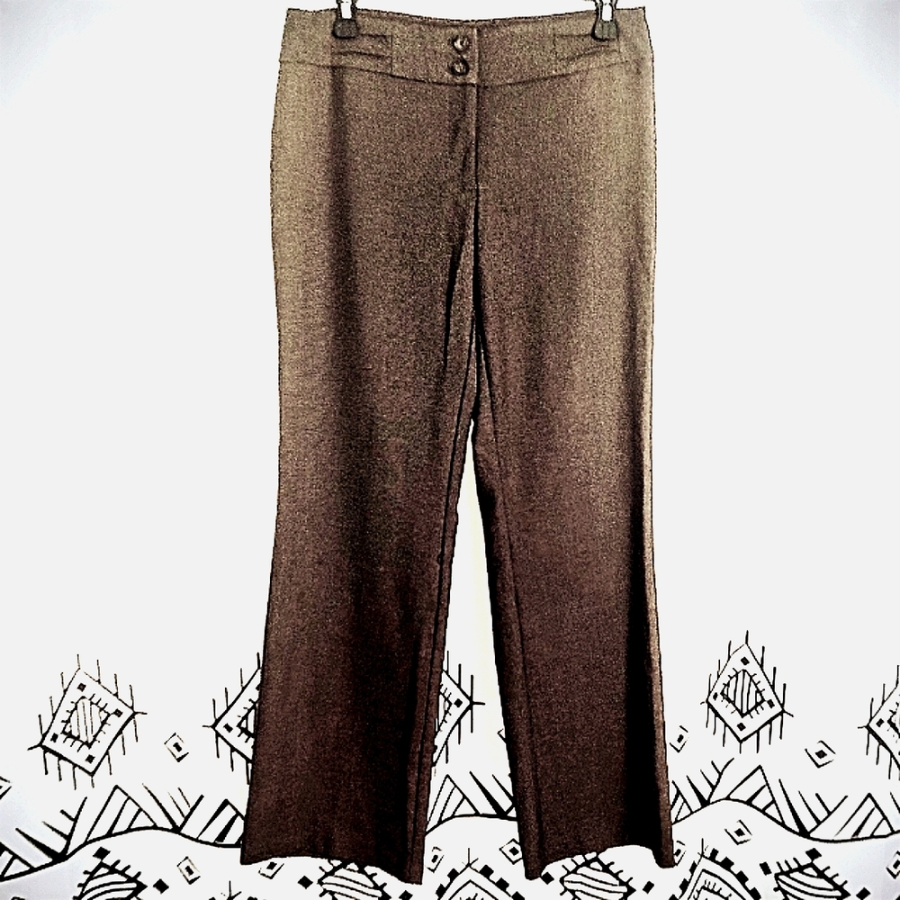 Tribal slacks brown minimalist goblin core earthy dress pants Sz 6